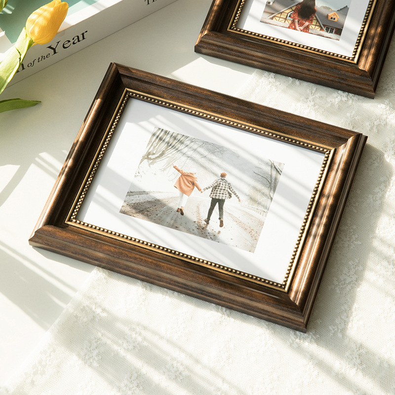 American Retro Creative Photo Frame, Shelf Display 6-inch 7-inch 8-inch 10-inch 12-inch Frames Wall-mounted Photo to Frame