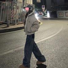 夹克棉服女外套秋冬季棒球服美式棉衣2024韩版潮情侣棉袄飞行服年