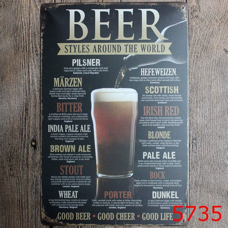 Коктейль VIP Beer Iron Painting оптом Декорация для бара, спальни, KTV, ресторан и заведение