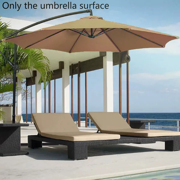 Outdoor Sunshade Replacement Umbrella Surface Polyester Rainproof Sunscreen Cloth Courtyard Villa Garden Sunshade Cloth Without Bracket