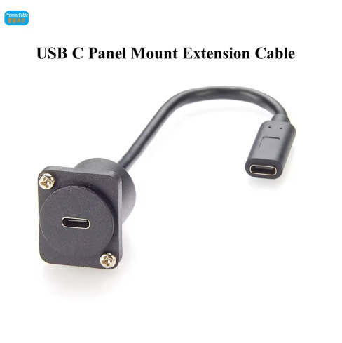 10Gbps USB C Panel Mount Adapter Type C Female to Female Cable D-Typel/Xl