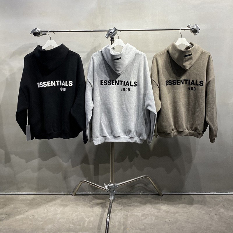 StockX Edition Ningbo Original Essentials Silicone Letter fleece-lined Men's and Women's Couple Fog Hooded Sweats StockX Edition Ningbo Original Essentials Silicone Letter fleece-lined Men's and Women's Couple Fog Hooded Sweats