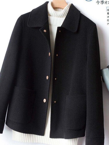 2025 autumn and winter new double-sided velvet woolen coat for women, small coat, chanel style, short style