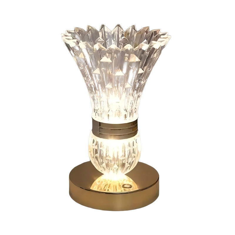 Cross-Border Crystal Hotel Ornaments Wholesale Decoration Rechargeable Small Night Light Creative Badminton Lampshade Factory Direct Sale