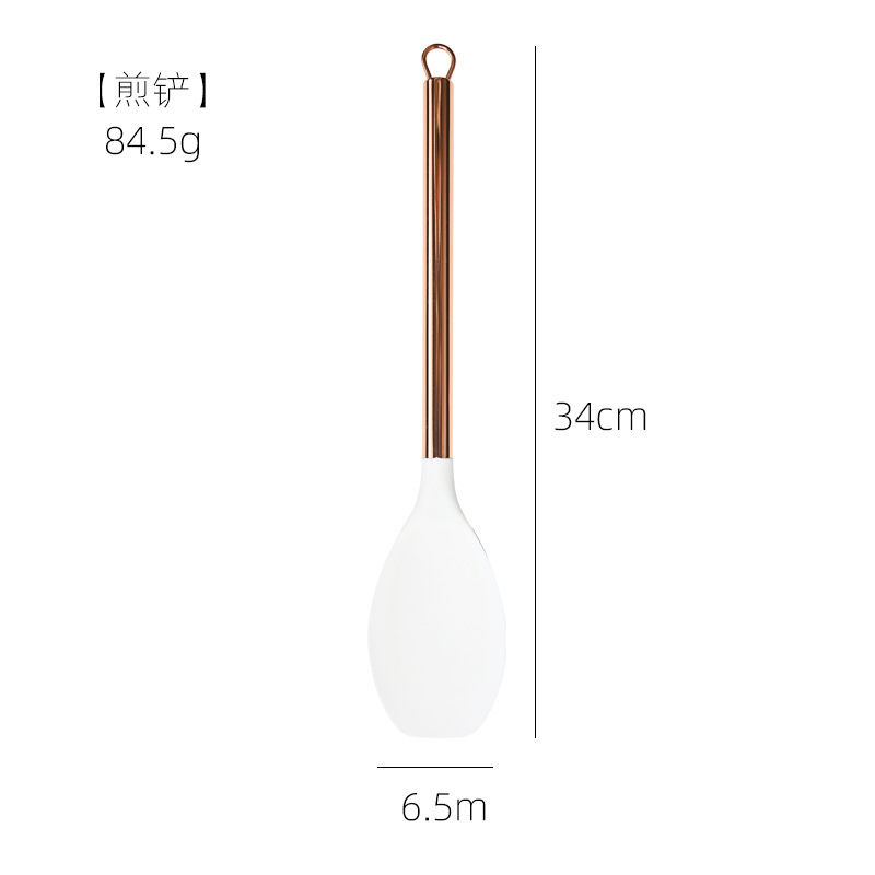 Nuevo mango de oro rosa antiadherente de cocina de aluminio de aluminio 10 piezas set