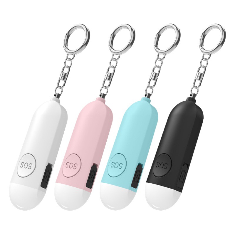 Alarma de Autodefensa Personal de ABS Iluminación LED para Autodefensa y Pedir Ayuda