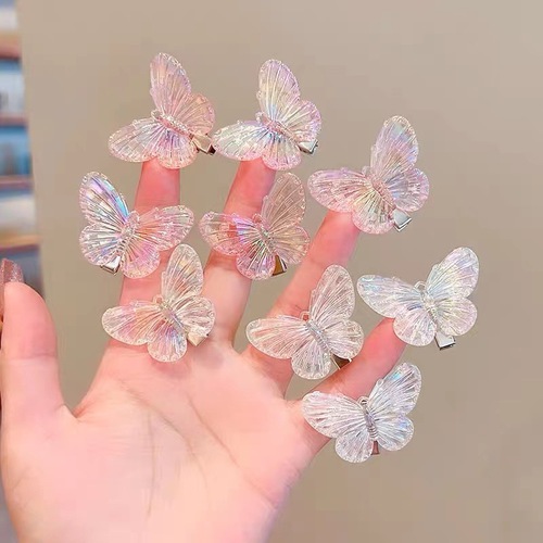 Children's butterfly hair accessory, girl hair clip, small hair pin, hair clip that does not hurt hair, Korean style, braided hair clip, children's hair decoration