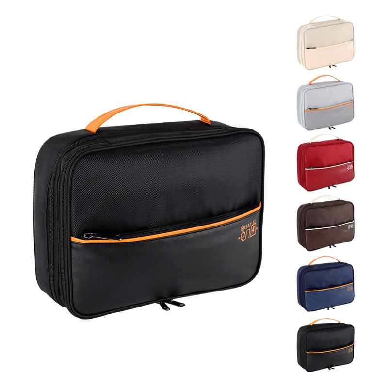 Bolsa de almacenamiento de cables de datos Runhui Ruide de tres capas, bolsa de viaje para cables de datos, bolsa de almacenamiento de cables de datos para banco de energía, venta al por mayor