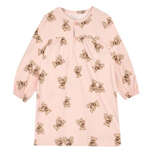 unifriend Children's Pajamas Girls Autumn and Winter Loose Home Dress Big Kids Baby Princess Long Sleeve Nightgown