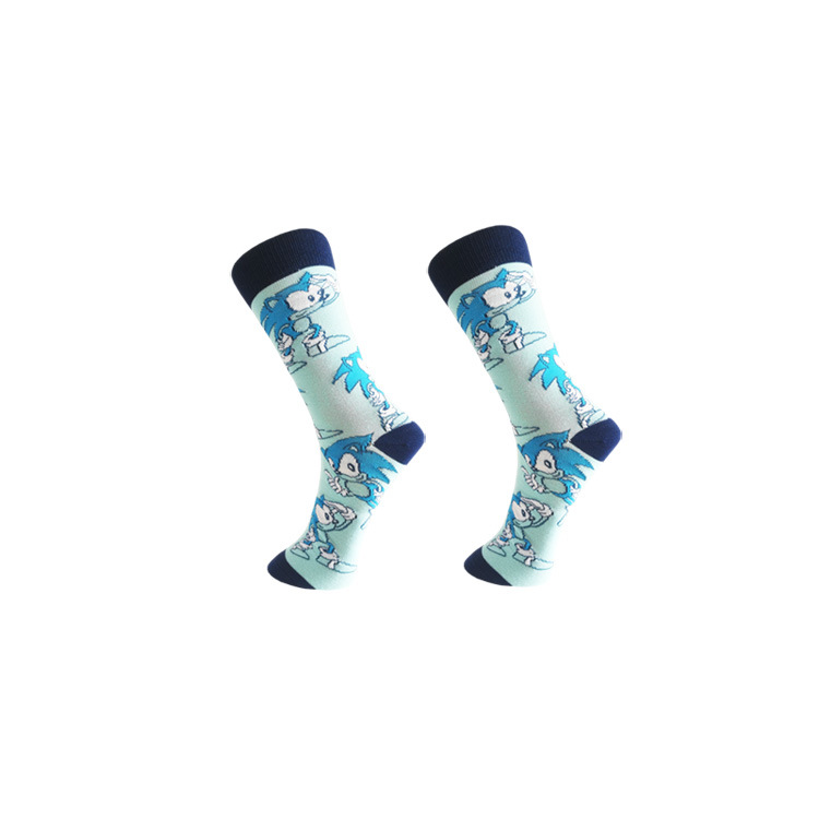 Calcetines de media pantorrilla de audio de dibujos animados europeos y americanos para hombres calcetines deportivos de moda suministro directo de fábrica calcetines de pareja personalizados
