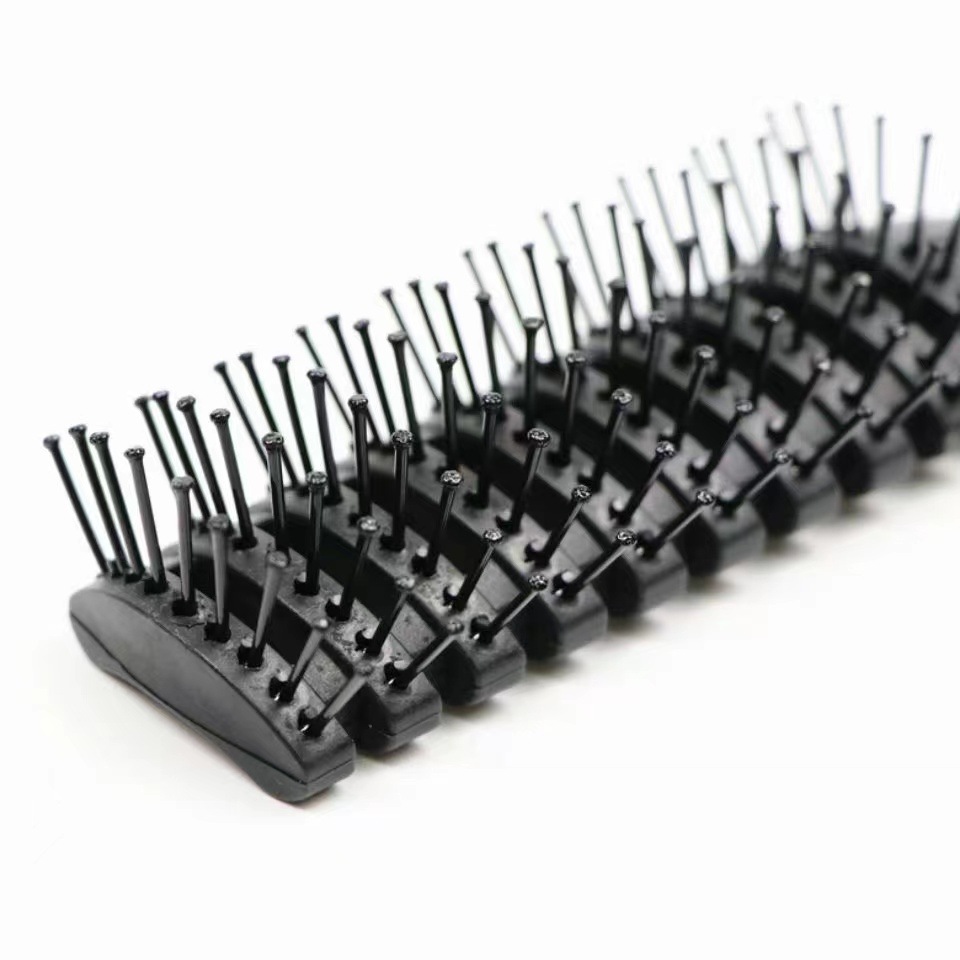 Factory Direct Sale PP All Black Men's Styling Paddle Anti-Static High Temperature Resistant Nine-Row Comb Special_voghion.com