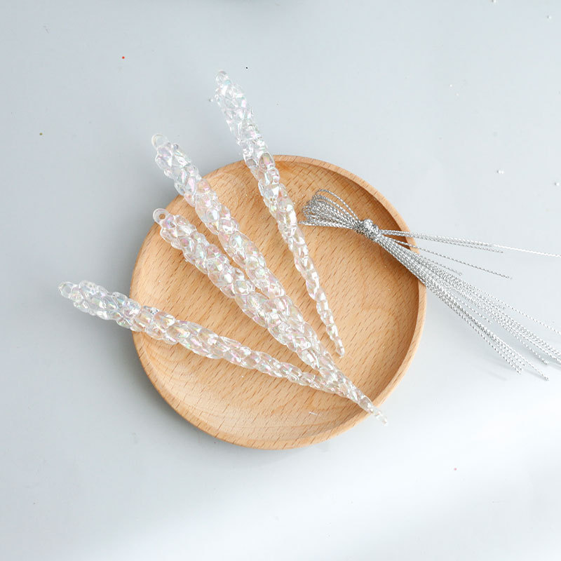 Fábrica de decoraciones de Navidad de plata cinco estrellas guirlandas de árbol de Navidad hechas a mano para vestir colgantes en stock