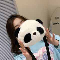 Cute crossbody bag for children birthday girl shoulder bag grab gift panda bag wholesale cartoon plush crossbody bag