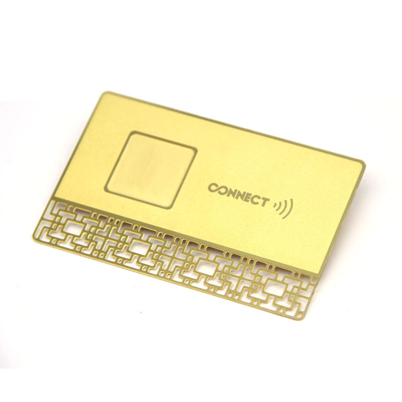 创新佳供应出口品质金属卡镀金或氧化哑黑加镂空效果的高档金属卡