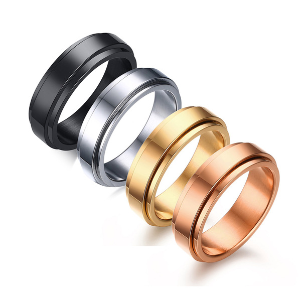 Golden glossy ring stainless steel