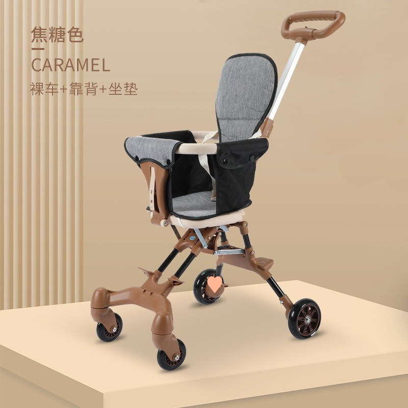 Caminar para bebés confortável, ligero y plegable, carrito de cuatro ruedas para bebés de dos vías para niños caminando para bebés