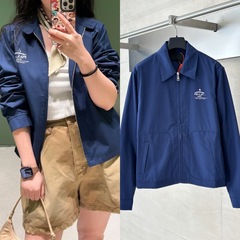 天花板品质25S秋潮牌新款P家撞色印花徽标夹克外套男女明星同款潮