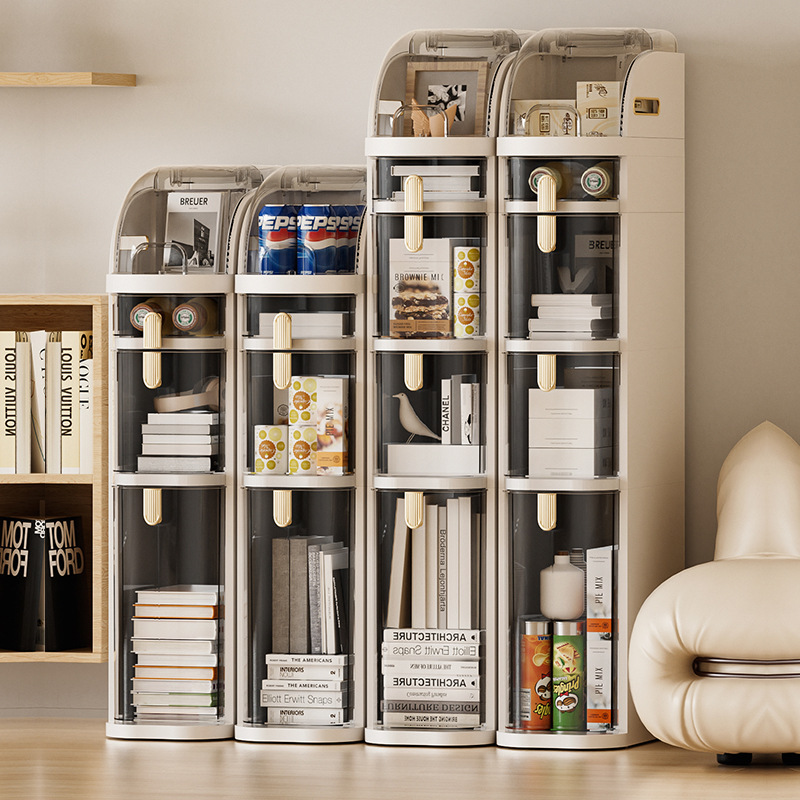 Light luxury bathroom sandwich cabinet storage rack narrow gap storage cabinet installation-free toilet bathroom toilet storage cabinet floor-standing