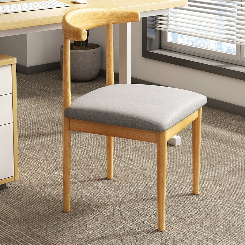 Silla de comedor nórdica minimalista moderna con respaldo, taburete al por mayor, silla de escritorio para dormitorio/hogar, silla de restaurante de hierro forjado.