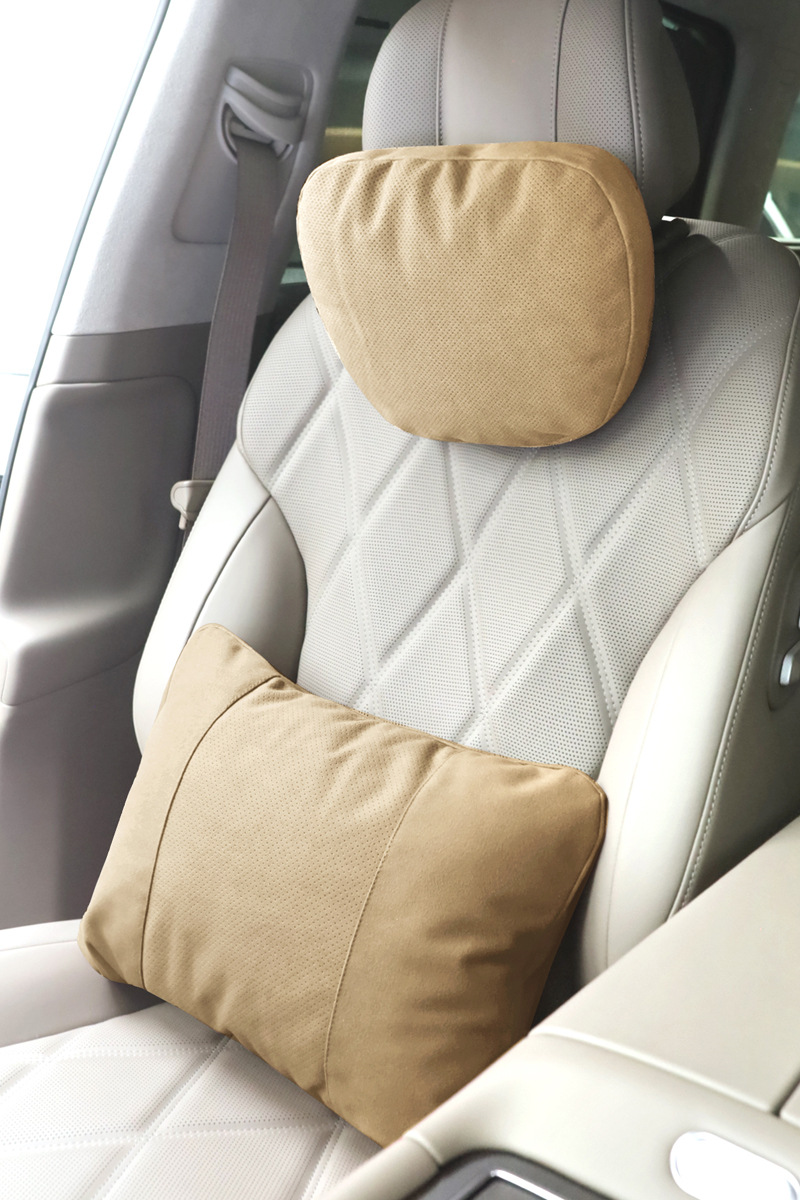 Suitable for Wenjie M789 Universal Neck Pillow, Perforated and Breathable, Mercedes-Benz S-Class Car Headrest, Car Soft Lumbar Support Cushion