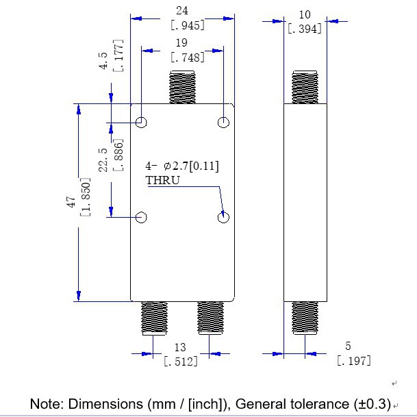 SMA头2000-18000M高频射频宽带功分器一分二分配合路器2-18G