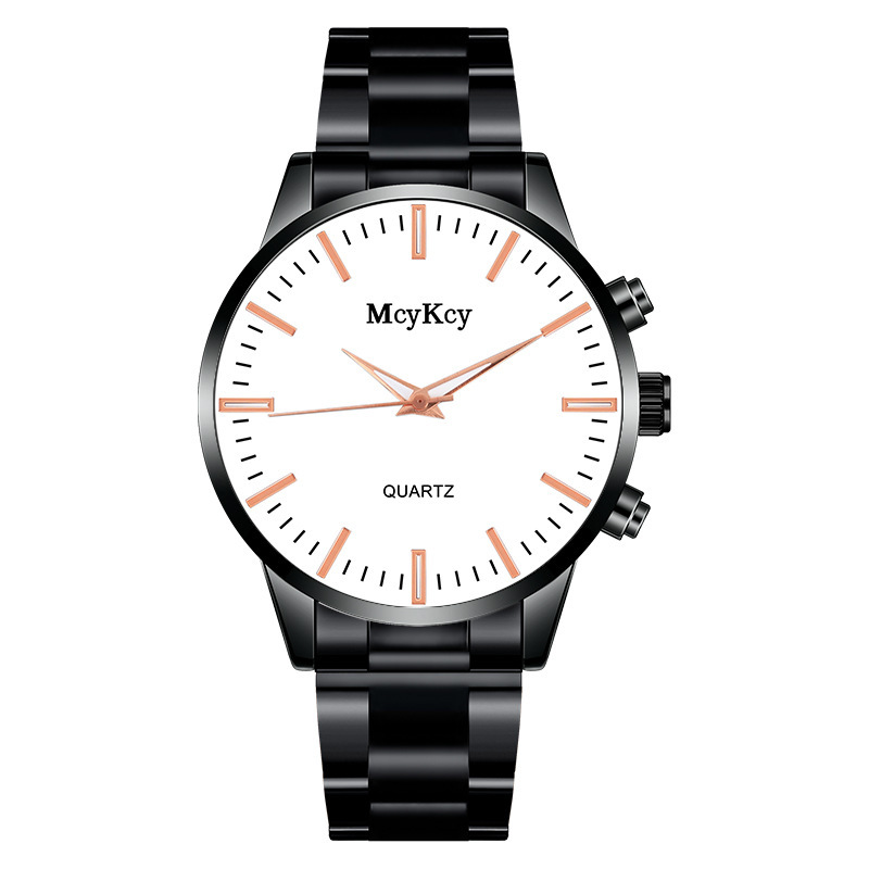 Montre mécanique non entièrement automatique en acier à quartz pour hommes, bracelet en or_voghion.com
