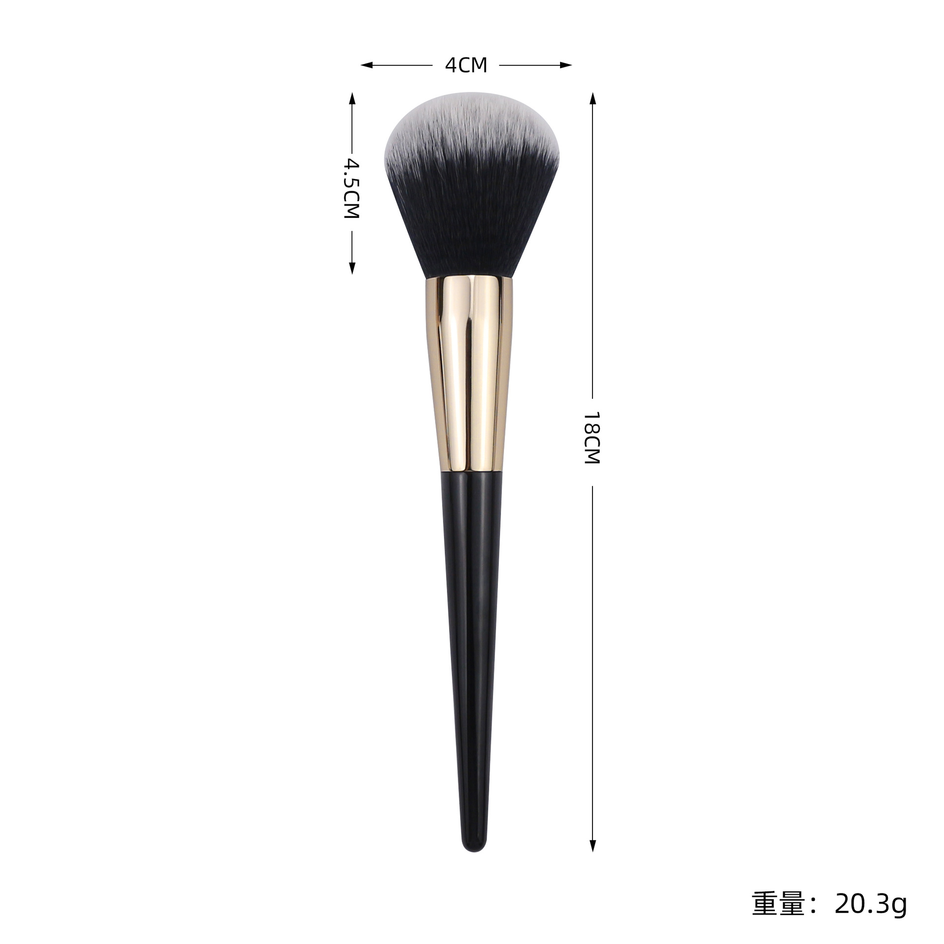 Cepillo de maquillaje único transfronterizo gran gran pinto de pintura a granel herramientas de maquillaje de pelo suave cepillo de maquillaje de cabeza redonda pinto de pintura de miel