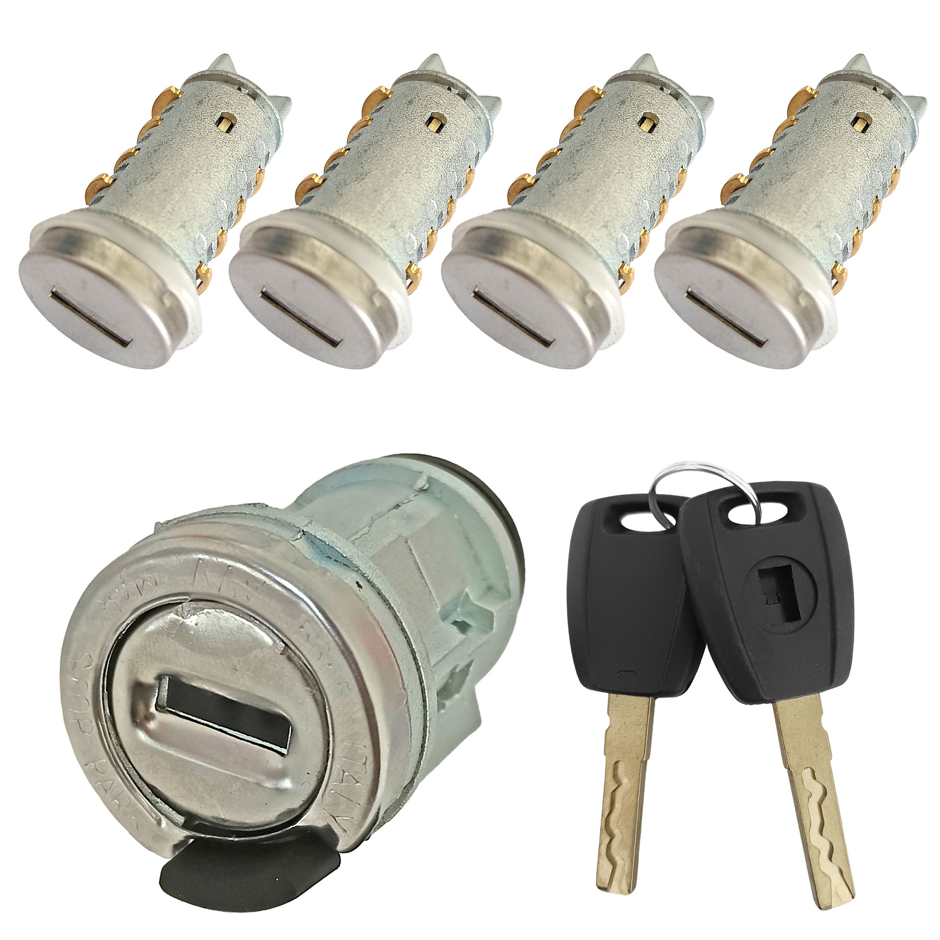 适用于菲亚特全车锁 双把钥匙 短点火锁  4个短门锁芯 汽车零配件