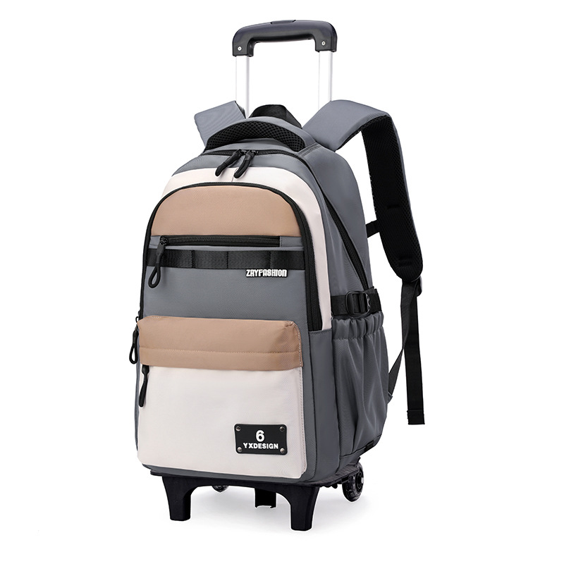 Mochila escolar natural de barra de arrastre de pescado de gran capacidad para estudiantes de secundaria