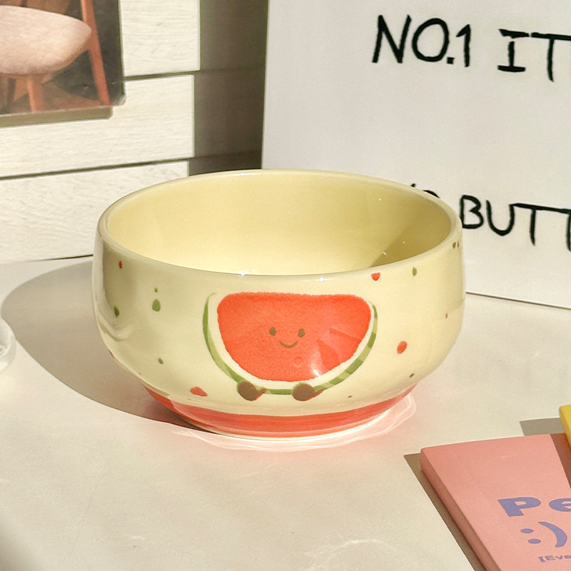 4.65-inch red watermelon-Rice bowl