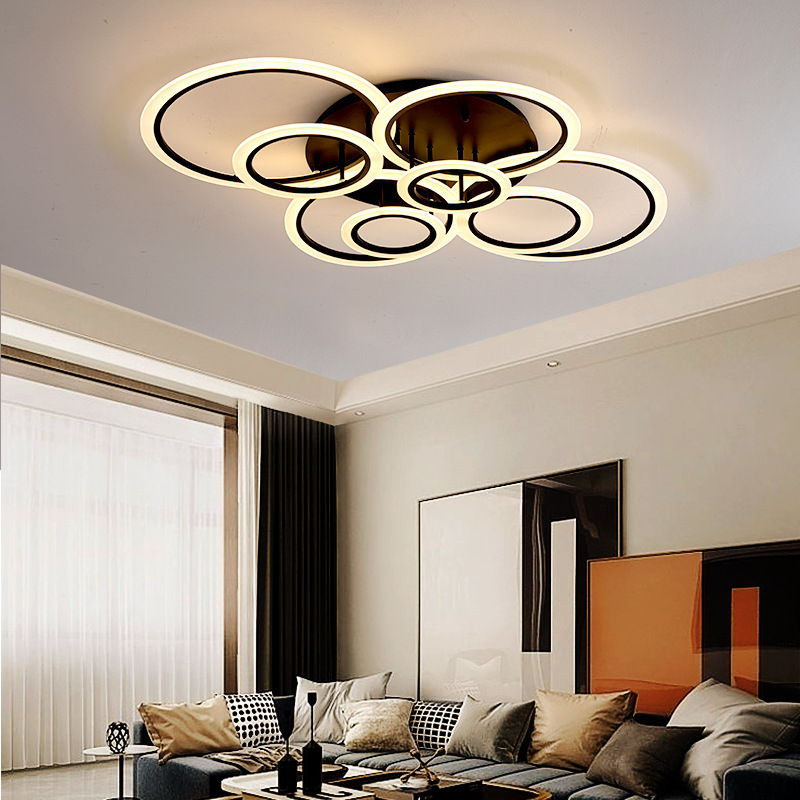 Transfronterizo Amazon moderno dormitorio moderno luz de techo personalizada tridimensional sala de estar comedor SALA DE LED lámparas redondas