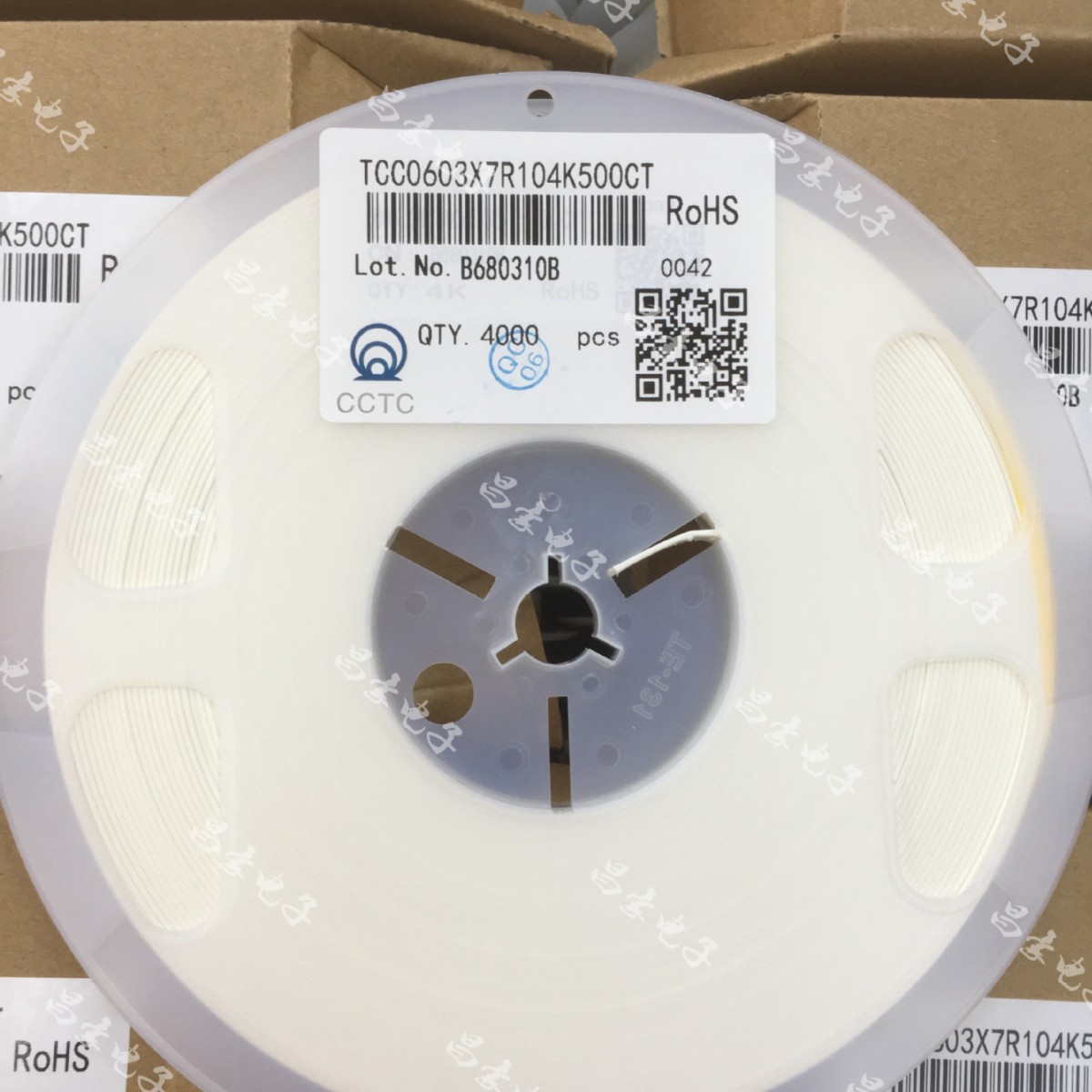 贴片电容0603104K/100NF50VX7R10%原装三环现货