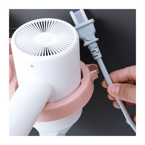 Hair dryer hanger hair dryer bracket multi-functional storage punch-free bathroom rack household bathroom supplies