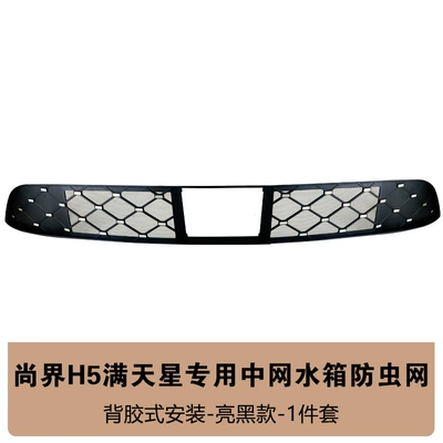 Suitable for 25 Models of Shangjie H5, Anti-Insect Net for the Front Grille, Water Tank Protective Cover, Anti-Insect and Anti-Cat Hair Modification Parts (Automobile anti-insect net) - shangjie-h5-gypsophila-insect-net-bright-black