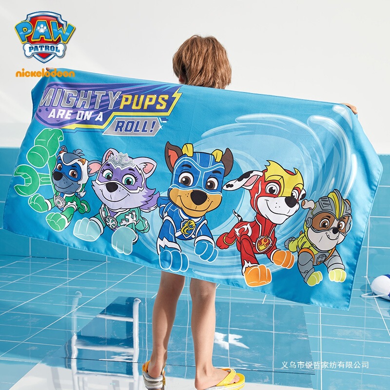 Children's Swimming Bath Towel Absorbent Towel 2022 New Paw Patrol Superman Series Beach Towel Quick-Drying Sports Towel Printing