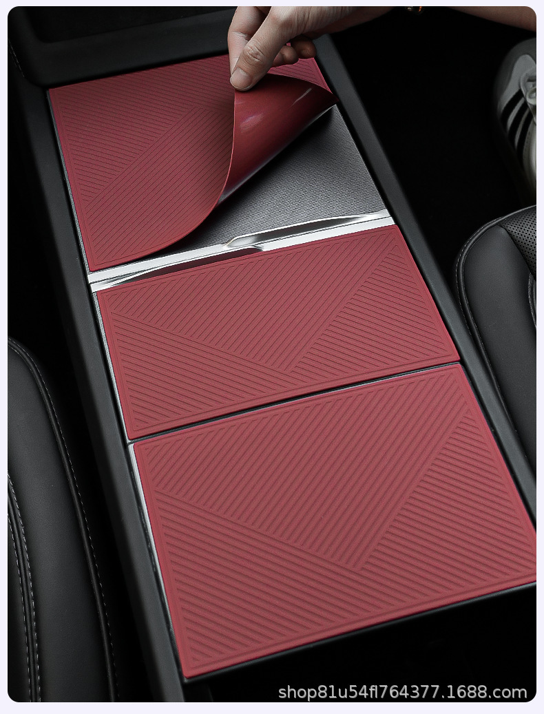 Suitable for Tesla's New Version Model Y/Yl/3 Central Control Silicone Pad Electrostatic Adsorption Central Control Pad Factory Wholesale