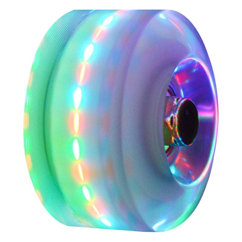 Fabricante en stock patines de ruedas de doble hilera patines de ruedas luminosas rueda de flash rueda de cuatro ruedas patines accesorios rueda de skateboard