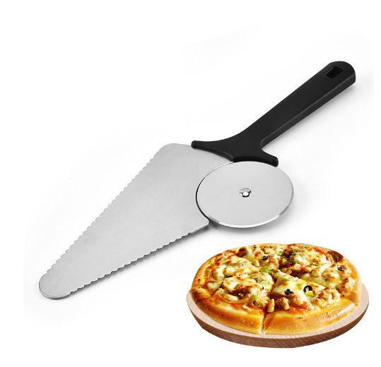 Pala de pizza Transferencia de pizza de acero inoxidable Dispositivo de transferencia de pizza de pastel de 10 pulgadas cuchillo de panqueque redondo pala de triángulo herramienta para hornear image 9