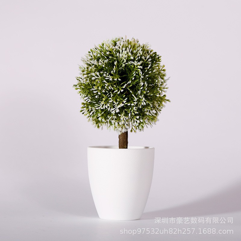 Simulación de plantas verdes, plantas en macetas, comercio electrónico, venta al por mayor, venta directa de fábrica, bola de hierba artificial de plástico, decoración del hogar, decoración del hogar image 16