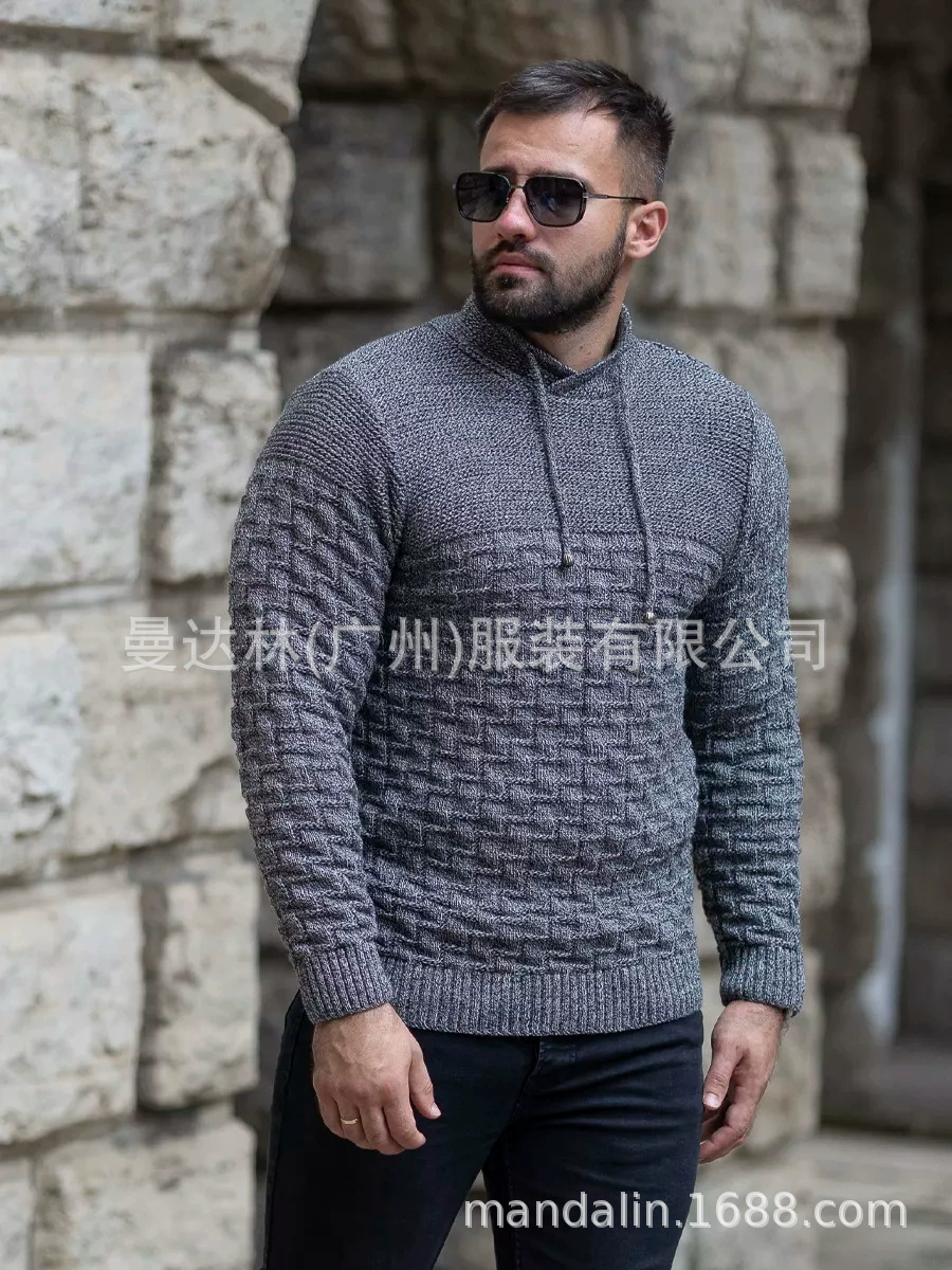 Мужской вязанный свитер Thick knitted sweater для мужчин