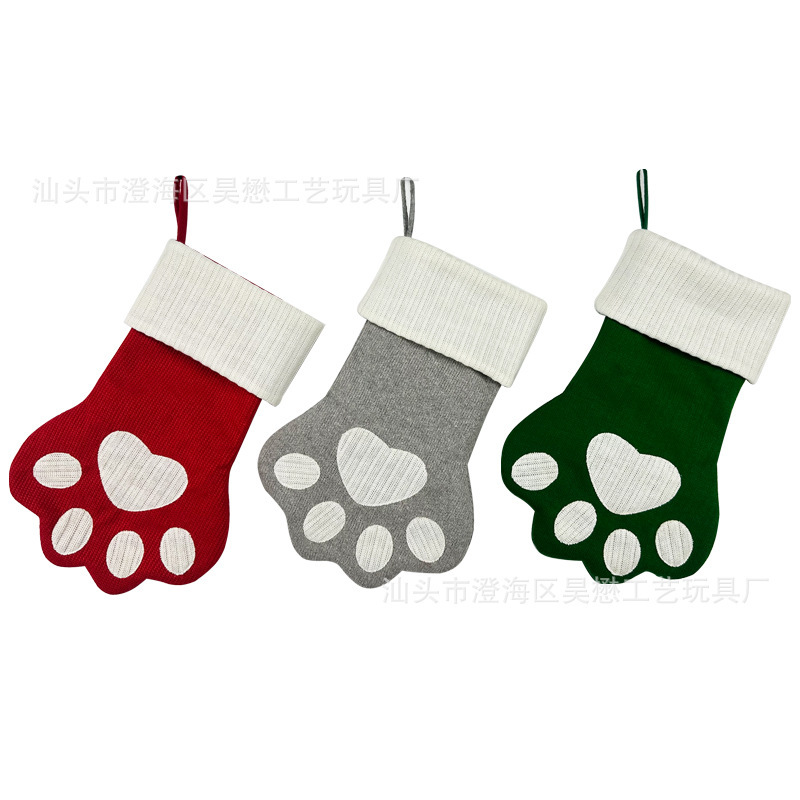 2025 Haomao クロスボーダー Amazon クリスマスソックスギフトバッグクリスマスツリー装飾猫と犬クリスマスツリーペンダント|undefined