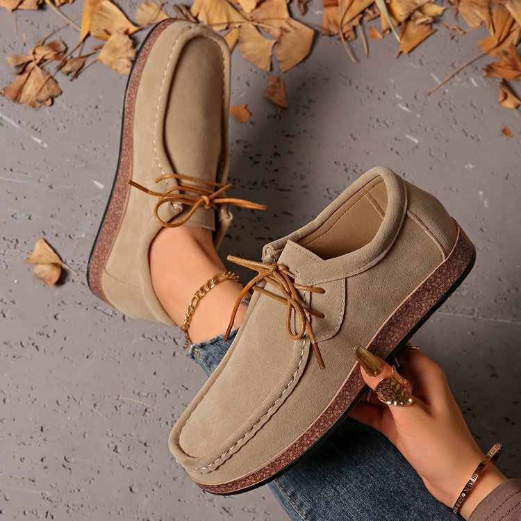 Mocasines con Tacón de Cuña para Mujer de Cuero Sintético y Suela de Caucho image 5