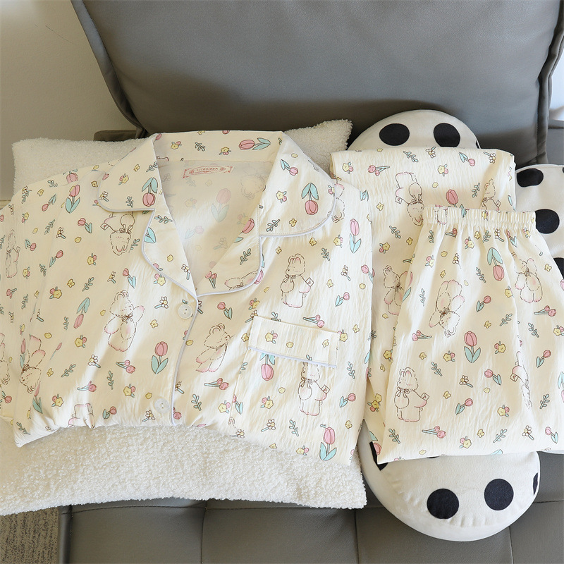 Tulip bear#[long sleeves + long pants]