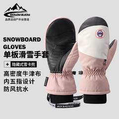 Winter snowboarding gloves for men and women for cycling, waterproof, thickened, warm, touch screen, five-finger stewed gloves SK27