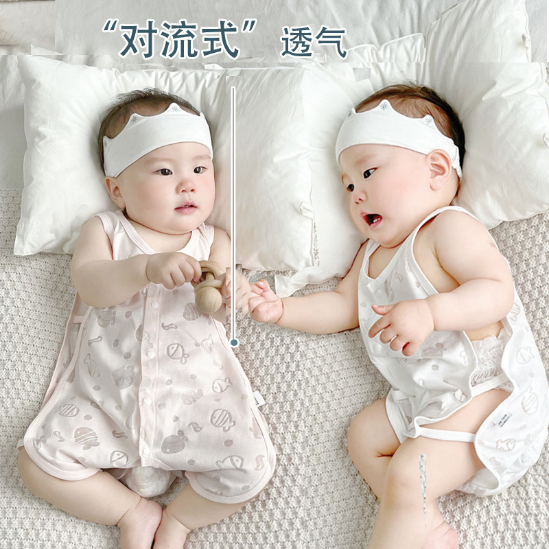 Baby Summer Jumpsuit Baby Clothes Summer Baby Pipa Vest Ha Clothes Newborn Summer Clothes June-December