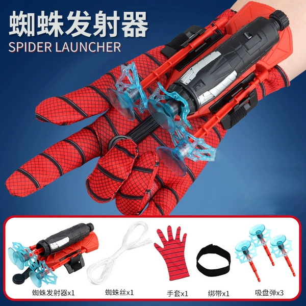 Launcher, bullet, gloves, spider, 3 pieces