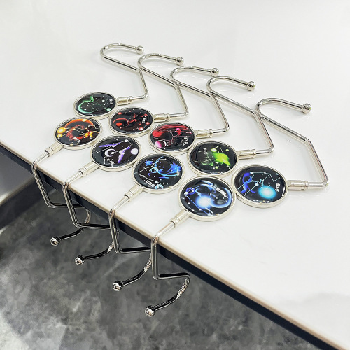 Twelve Constellations Bookbag Hooks Desk Edge Student Middle School Students Bag Hanging Hooks No Drilling Strong Load Capacity Storage Hooks