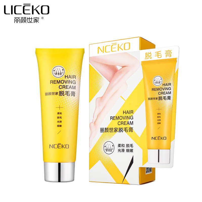 丽颜世家脱毛膏120g柔和轻松脱腋毛手毛腿毛滋润修护除毛内配刮刀