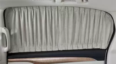 Car curtains – private side window sunshade - 5-window-deerskin-velvet-elegant-gray-aluminum-alloy