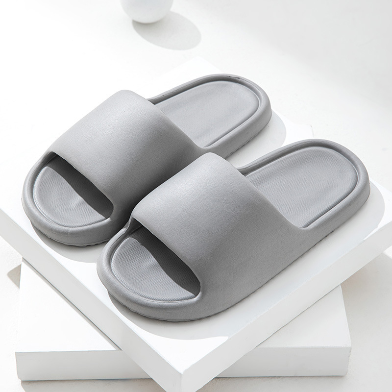 Zapatillas frías de piso grueso para dama de verano dentro y fuera del baño usar EVA antideslizante antiolor simple zapatillas sólidas para hombre image 14